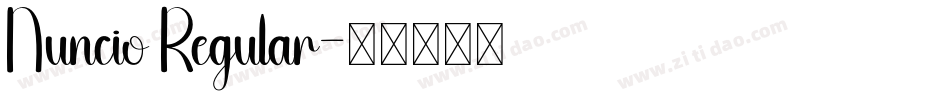 Nuncio Regular字体转换